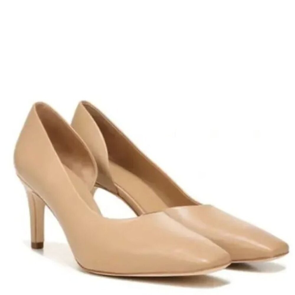 VINCE Tiana D'Orsay Leather Pumps in Cappuccino Size 6.5 Neutral
